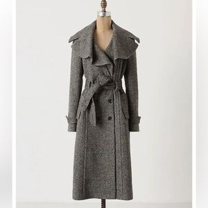 Anthropologie Cartonnier Enduring Tweed Trench Coat